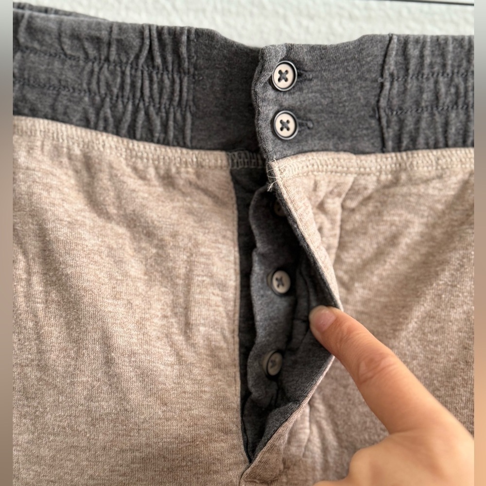 Carbon2Cobalt Lounge Jogger Pants Beige Gray Size L - Picture 4 of 7